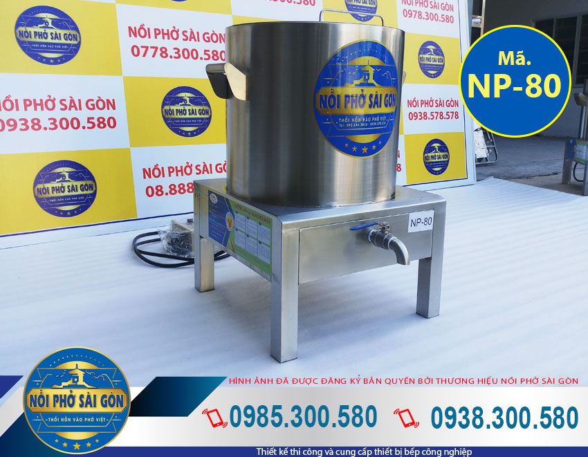 Địa chỉ bán nồi nấu phở bằng điện 80L, nồi nấu nước lèo bằng điện của thương hiệu Nồi Phở Sài Gòn
