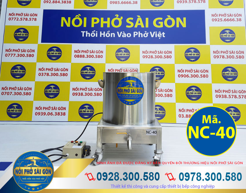 Nồi Phở Sài Gòn - Địa chỉ mua nồi nấu cháo công nghiệp bằng điện 40L, nồi hầm cháo công nghiệp, nồi điện nấu cháo bán giá tốt nhất tại TPHCM.