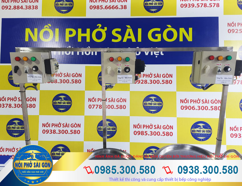 Bộ 3 nồi nấu phở điện 20l-50l-70l sử dụng hộp điện rồi. Giúp an toàn và dễ dàng sử dụng hơn.