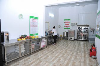 Hệ thống bếp ăn tại trường mâm non.